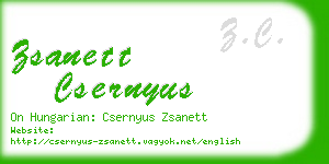 zsanett csernyus business card